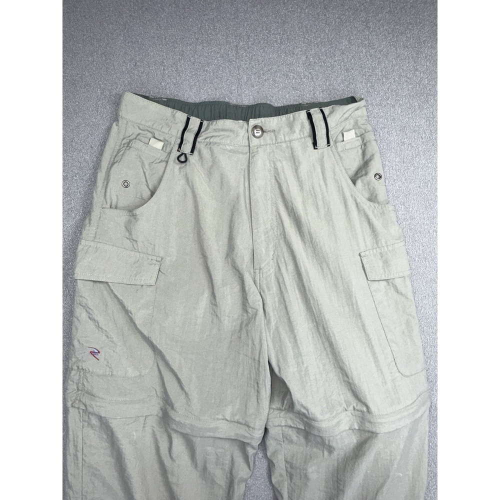 Redington Cargo Pants  Med/32 Green Mesh Lined Nylon Convertible Straight Leg